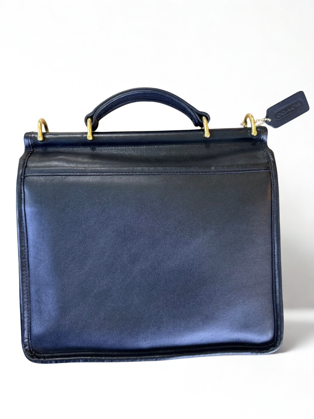 ✨ STUNNING✨ Vintage Coach Willis Bag 9927 Black Glovetanned Leather & Dust Bag - Picture 4 of 12